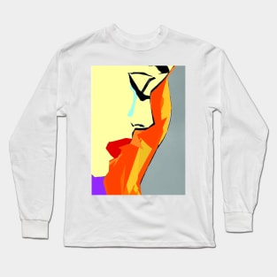 Crying Comic Girl Long Sleeve T-Shirt